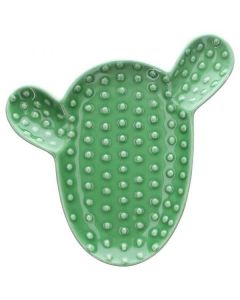 TOGNANA PIATTO CACTUS SCURO 20X21X2 PACHY LINEA RELIEF IN STONEWARE - confezione da 6 pezzi