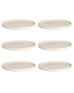H&H Lifestile Montblanc Set piatti piani in stoneware cm. 27 - confezione da 6 pezzi