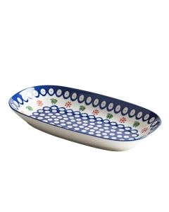 TABLE TOP VASSOIO RETTANGOLARE CM. 27x15,5 DELLA LINEA BUBBLE IN PORCELLANA