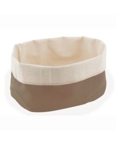ILSA Cestino Pane Ovale 2Pz Marr-Beige 25x15xH17 Cotone