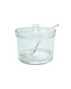 ILSA Zuccheriera/Formaggiera/Porta salse con coperchio e cucchiaino in MS cm 8,5x7,5 cl 19