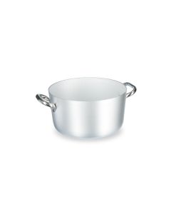 AGNELLI Casseruola Alta Alluminio 2 Maniglie Inox Cm 30