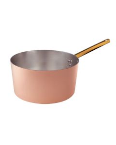 AGNELLI Casseruola Alta Rame Stagnato 1 Manico Cm 18
