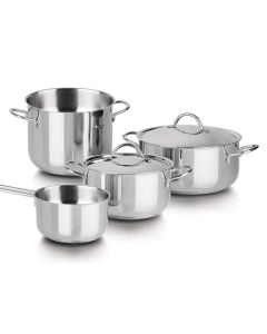 BARAZZONI Cuocimania Batteria di pentole da 6 pezzi in acciaio inox 18/10