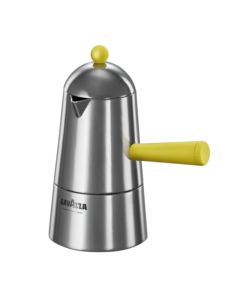 CARMENCITA POP CLASSIC LAVAZZA Caffettiera Alluminio con manico e pomolo giallo