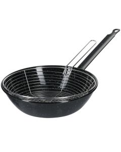 GARCIMA La Ideal Padella Smaltata con Cestello Cm 28