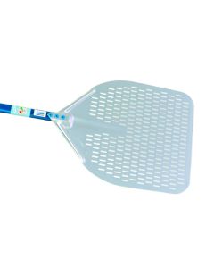 GIMETAL Pala Rettangol. Forata Alluminio Cm 33x33 Azzurra