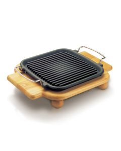 ILSA Atollo Bistecchiera Quadrata con vassoio cm 25x25