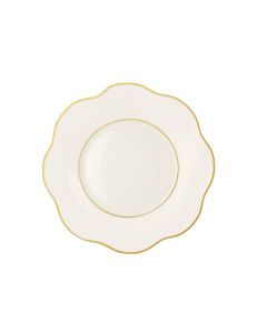 LE COQ Anemone Piatto Piano con filo oro e filo Marly D. 26,5 cm - Confezione 6 pezzi