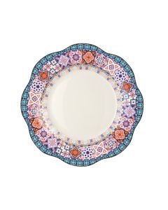 LE COQ Anemone Piatto Rotondo con decoro Ebe D. 32 cm - Confezione 4 pezzi