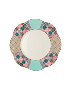 LE COQ Anemone Piatto Rotondo con decoro Eutenea D. 32 cm - Confezione 4 pezzi