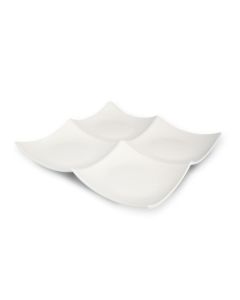 LE COQ Cassiopea Antipastiera da 4 scomparti color avorio 27x27 cm