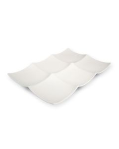 LE COQ Cassiopea Antipastiera da 6 scomparti color avorio 29x19 cm