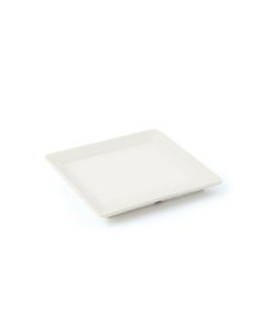 LE COQ Dyonisio Piattino quadro con bordo color avorio 10x10 cm