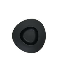 LE COQ Persephone Pasta bowl nero matt con filo bianco