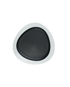 LE COQ Persephone Piatto frutta nero matt con fascia bianca 