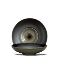 LE COQ Ekate Piatto Fondo Grigio D. 22 cm H. 5,5 cm - Confezione 3 pezzi