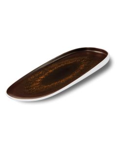 LE COQ Estia Vassoio Ellittico Ruggine 39x15 cm - Confezione 3 pezzi