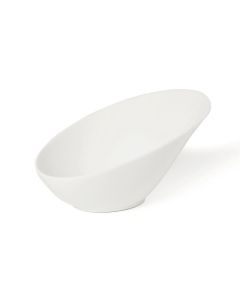 LE COQ Febe Coppa obliqua color avorio 17x10 cm H. 7,5 cm