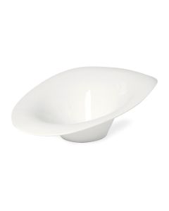 LE COQ Febe Coppa ovale ondulata color avorio 29x25 cm H. 10