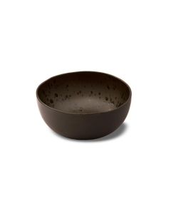 LE COQ Phobos Coppa rotonda alta marrone puntinata D. 18 cm H. 8,5 cm