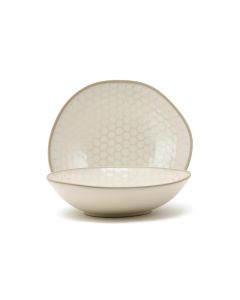 LE COQ Kypseli Piatto Fondo beige 22x20,5 cm H. 5,5 cm - Confezione 6 pezzi