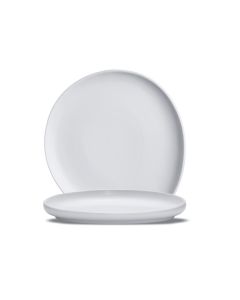 LE COQ Ninfa Piatto Segnaposto Obliquo bianco matt 30,5x27,5 cm H. 4 cm - Confezione 2 pezzi