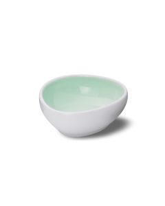 LE COQ Ninfa Coppetta Angolare acquamarina e bianco matt 11x10,5 cm H. 4 cm - Confezione 6 pezzi