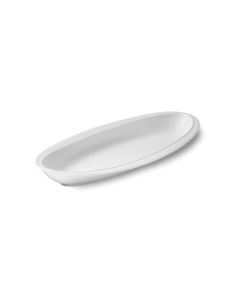 LE COQ Parthenon Vassoio Ovale Fondo bianco matt 26x11,5 cm H. 3 cm - Confezione 12 pezzi