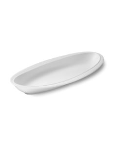 LE COQ Parthenon Vassoio Ovale Fondo bianco matt 30,5x13 cm H. 3,5 cm - Confezione 9 pezzi