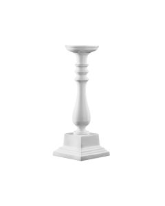 LE COQ Stylos Candelabro 1 Fiamma bianco 12,5x12,5 cm H. 38,5 cm