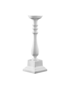 LE COQ Stylos Candelabro 1 Fiamma bianco 12,5x12,5 cm H. 43,5 cm