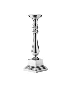LE COQ Stylos Candelabro 1 Fiamma platino 12,5x12,5 cm H. 43,5 cm