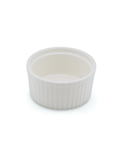 LE COQ Efeso Stampo souffl￩ festonato color avorio D. 8,5 cm H. 4 cm