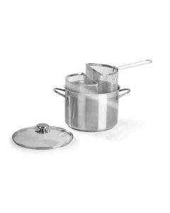 BARAZZONI Spaghettiera doppio cestello Acciaio cm 24