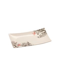 LE COQ PORCELAINE KERASIA Vassoio rettangolare avorio cm 20,5x12,5 - Confezione da 8 pezzi