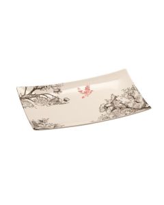 LE COQ PORCELAINE KERASIA Vassoio rettangolare avorio cm 25x15,5 - Confezione da 6 pezzi