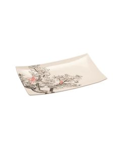 LE COQ PORCELAINE KERASIA Vassoio rettangolare avorio cm 30,5 X 18 - Confezione da 4 pezzi