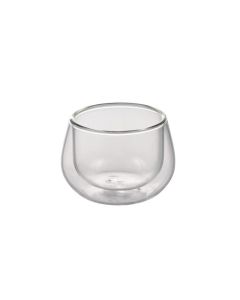 Ilsa Set 2 bicchieri bombati da finger food in vetro borosilicato a doppia parete cl 12