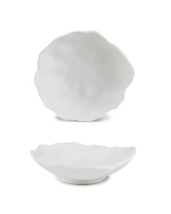 Frescura Finger Piattino Fondo cm 13 Magnesio Matt bianco in porcellana - Confezione da 6 pezzi