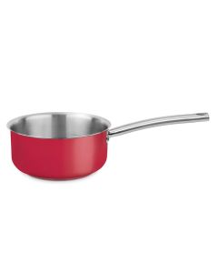 Pujadas Casseruola alta 1 manico Cool·Line Colors rossa induzione in acciaio cm 16