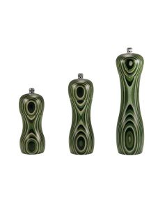Ilsa Macinapepe/sale in legno multistrato verde con macina in ceramica cm 15