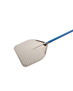 GIMETAL Pala Rettangolare forata azzurra alluminio cm 36x36 A-37RF