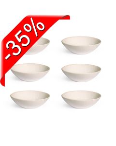 H&H Lifestile Montblanc Set piatti fondi in stoneware cm. 18 - confezione da 6 pezzi