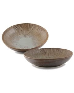 Frescura Tai Piatto Fondo con decoro colore Terra 28 cm - Confezione 4 pezzi