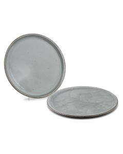 PIATTO PIANO CM 20 POKE GREY PUNTINATO - confezione da 6 pezzi