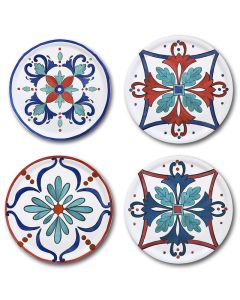 SATURNIA Napoli Piatto Pizza cm 31 decoro Margot - Confezione da 4 pezzi