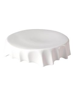 Medri Plisse' Piatto Piano in porcellana mod. 24631 diametro 23,5 cm altezza 5,5 cm - Confezione da 6