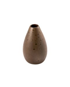 LE COQ Phobos Vaso Bombato marrone con puntini reattivi ruggine cm 8x13h 35 cl - Confezione 6 pezzi