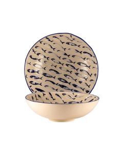 LE COQ Thalassios Piatto Fondo a Coppa in Stoneware Bicolore D. 19 cm - Confezione 6 pezzi